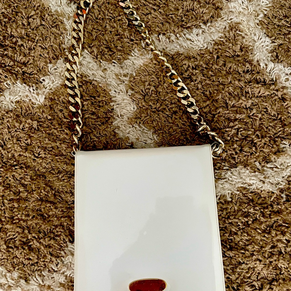 White patent pocketbook